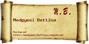 Medgyesi Bettina névjegykártya